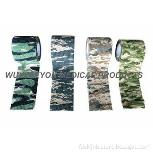 Camouflage Cohesive Wrap Self Adhesive Bandage For Military